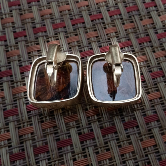Square Clip Earrings - Picture 4 of 4